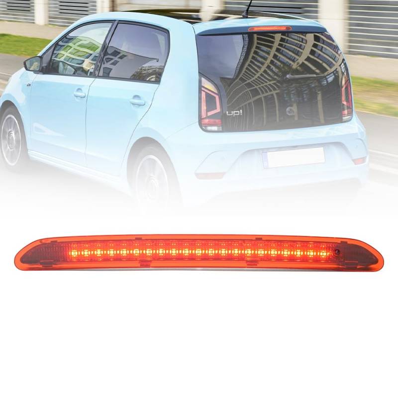 NSLUMO LED-Bremslicht mit roter Linse für V.W up! e-up!, für Skod.a Fabia III Citigo Mii, hoch montierte Bremsleuchte hinten in der Mitte, zusätzliches drittes Bremslicht 1 Stück von NSLUMO
