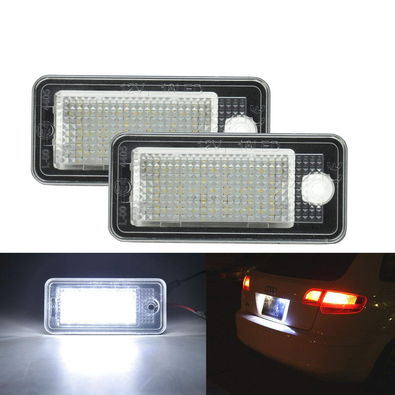 NSLUMO LED-Kennzeichenbeleuchtungs-Set für A`udi A3 A4 A6 A8 B6 B7 S3 Q7 RS4 RS6, 2 Stück von NSLUMO