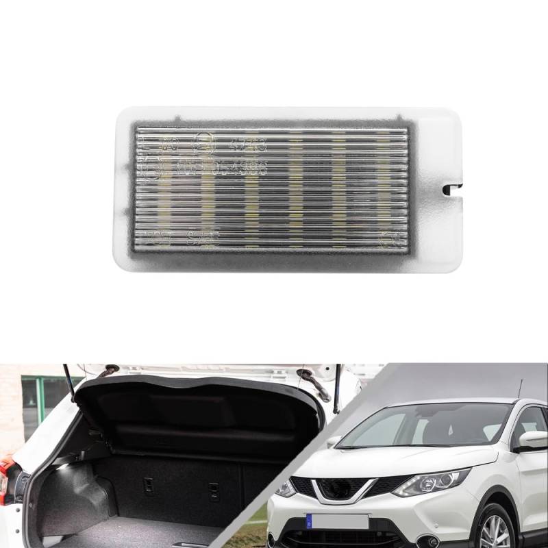 NSLUMO LED Kofferraum Beleuchtung Leuchte für Nissan Qashqai Leaf Juke Pulsar Note 1x SMD-LED-Modul Gepäckraumlampe 18 Kofferraum Leuchte Beleuchtung von NSLUMO