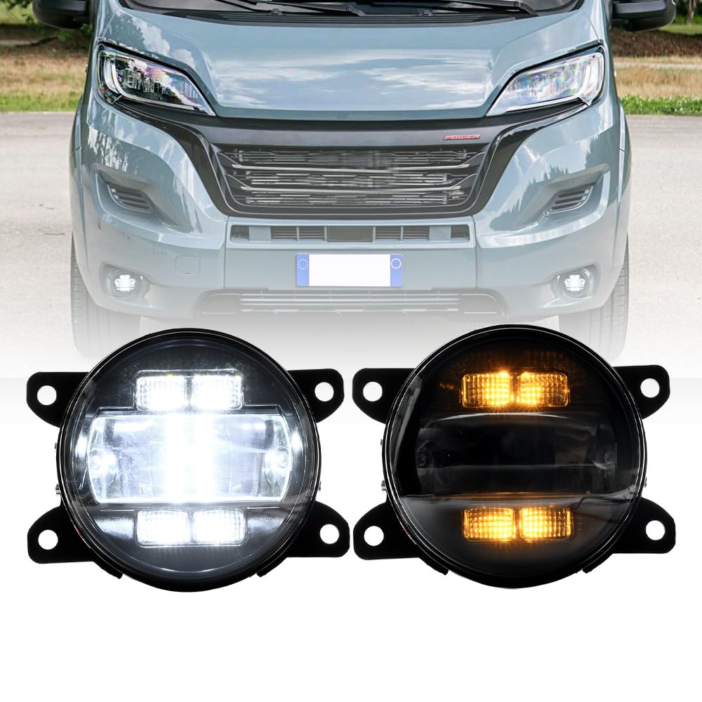 NSLUMO LED-Nebelscheinwerfer DRL Tagfahrlicht für Fi.at Ducato Doblo Talento Frontstoßstange Nebelscheinwerfer Reflektoren Montage Blinker DLR-Lauflicht 2 Stück Geräuchert Linse NSLUMO LED-Nebelscheinwerfer DRL Tagfahrlicht für Fi.at Ducato Doblo Talento Frontstoßstange Nebelscheinwerfer Reflektoren Montage Blinker DLR-Lauflicht 2 Stück Geräuchert Linse von NSLUMO