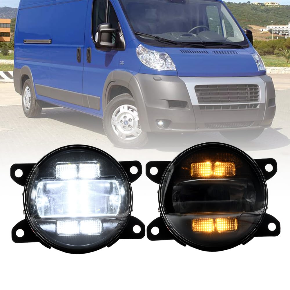 NSLUMO LED-Nebelscheinwerfer DRL Tagfahrlicht für Fi.at Ducato Peugeot Boxer Citroen Jumpy 2002–2006 Frontstoßstange Nebelscheinwerfer Reflektoren Montage Blinker DLR-Lauflicht 2 Stück klare Linse NSLUMO LED-Nebelscheinwerfer DRL Tagfahrlicht für Fi.at Ducato Peugeot Boxer Citroen Jumpy 2002–2006 Frontstoßstange Nebelscheinwerfer Reflektoren Montage Blinker DLR-Lauflicht 2 Stück klare Linse von NSLUMO