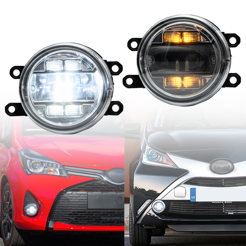 NSLUMO LED-Nebelscheinwerfer DRL Tagfahrlicht für Toyo.ta Yaris Corolla Aygo Camry Auris Frontstoßstange Nebelscheinwerfer Reflektoren Blinker DLR-Lauflicht 2 Stück klare Linse NSLUMO LED-Nebelscheinwerfer DRL Tagfahrlicht für Toyo.ta Yaris Corolla Aygo Camry Auris Frontstoßstange Nebelscheinwerfer Reflektoren Blinker DLR-Lauflicht 2 Stück klare Linse von NSLUMO