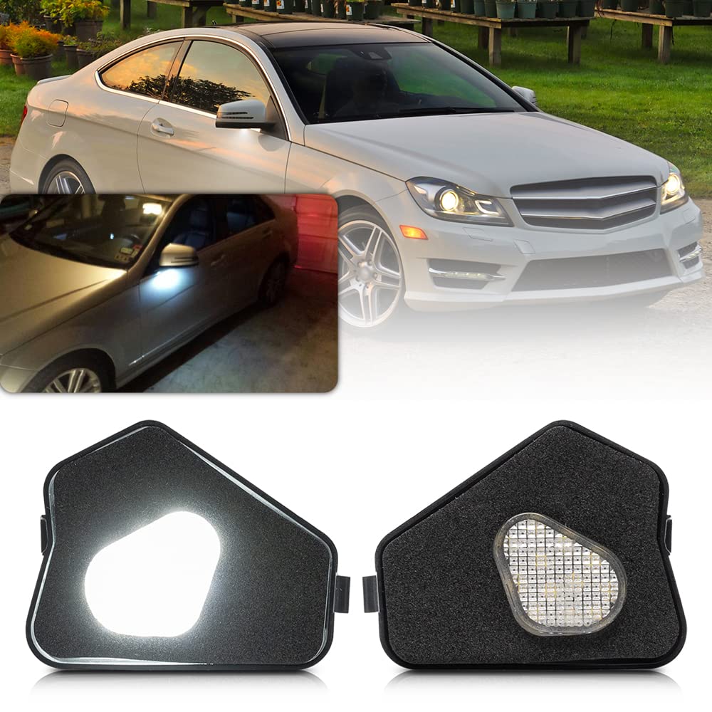 NSLUMO LED Side Under Mirror Puddle Courtesy Light für Mercedes Ben E-Klasse W212 A-Klasse W176 B-Klasse W246 C-Klasse W204 CLA GLA GLK LED Downlight Mirror Peripheral Rear View Lamp NSLUMO LED Side Under Mirror Puddle Courtesy Light für Mercedes Ben E-Klasse W212 A-Klasse W176 B-Klasse W246 C-Klasse W204 CLA GLA GLK LED Downlight Mirror Peripheral Rear View Lamp von NSLUMO