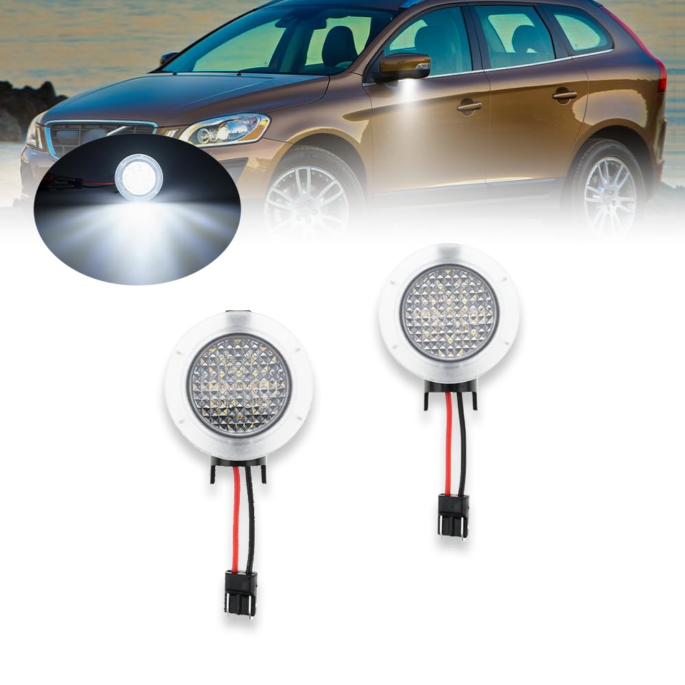 NSLUMO LED Puddle Licht Auto Spiegel für Vo.lvo XC60 2008-2017 LED Wassergraben Lichter Canbus Rückspiegel Begrüßungslicht, Hohe Helligkeit Auto Puddle Lights, Türbeleuchtung, Außenspiegel Beleuchtung NSLUMO LED Puddle Licht Auto Spiegel für Vo.lvo XC60 2008-2017 LED Wassergraben Lichter Canbus Rückspiegel Begrüßungslicht, Hohe Helligkeit Auto Puddle Lights, Türbeleuchtung, Außenspiegel Beleuchtung von NSLUMO