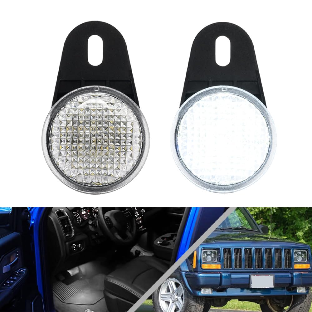 Nslumo 2 Stück LED Innenleuchte Fußraum Kofferraum Einstieg für Jeep Cherokee XJ Wrangler TJ Grand Cherokee ZJ WEISS Fußraumbeleuchtung Nslumo 2 Stück LED Innenleuchte Fußraum Kofferraum Einstieg für Jeep Cherokee XJ Wrangler TJ Grand Cherokee ZJ WEISS Fußraumbeleuchtung von NSLUMO