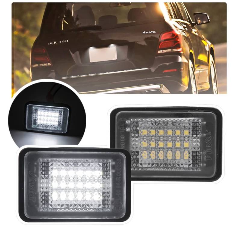 Nslumo Full Led Kennzeichenleuchte Ersatzlampe für M-Ben GLK X204 (09 ~) Kennzeichenleuchte hinten P21 von NSLUMO