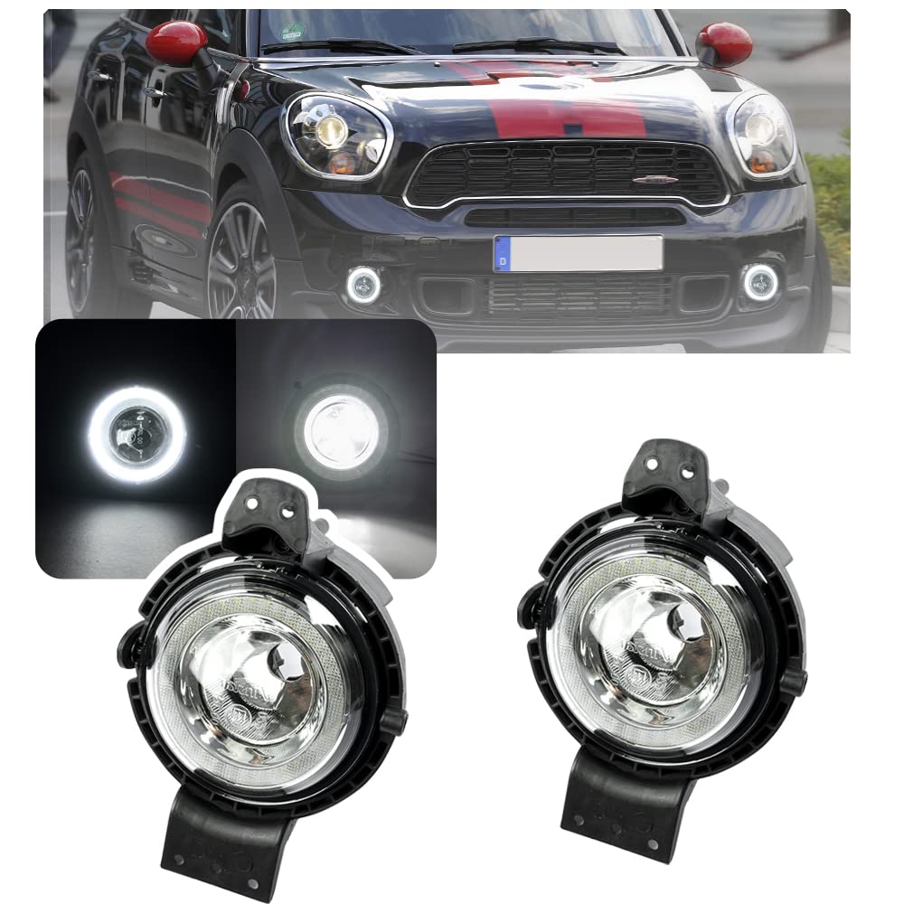 Nslumo LED DRL Tagfahrlicht, Nebelscheinwerfer für Mini Cooper R60 R61 R56 R57 R55 R58 R59 LED Frontstoßstange Lauflicht Halo Ring DLRs 2 STÜCKE DRL E4 Zugelassen mit Halterungen Nslumo LED DRL Tagfahrlicht, Nebelscheinwerfer für Mini Cooper R60 R61 R56 R57 R55 R58 R59 LED Frontstoßstange Lauflicht Halo Ring DLRs 2 STÜCKE DRL E4 Zugelassen mit Halterungen von NSLUMO