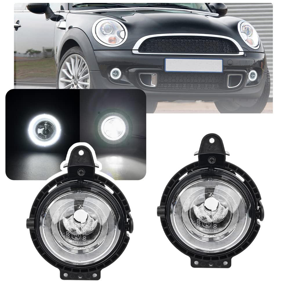 Nslumo LED DRL Tagfahrlicht, Nebelscheinwerfer passend für Mini Cooper R56 R57 R55 R58 R59 R60 R61 LED Frontstoßstange Halo Ring DLR Fahrlicht 2 Stück DRL mit Halterungen E4-geprüft Nslumo LED DRL Tagfahrlicht, Nebelscheinwerfer passend für Mini Cooper R56 R57 R55 R58 R59 R60 R61 LED Frontstoßstange Halo Ring DLR Fahrlicht 2 Stück DRL mit Halterungen E4-geprüft von NSLUMO