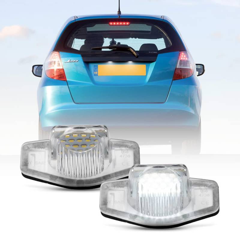 NSLUMO LED Kennzeichenbeleuchtung für Honda Civic IX Jazz CR-V FR-V HR-V Insight 2 Stück Led Tag Lampen von NSLUMO