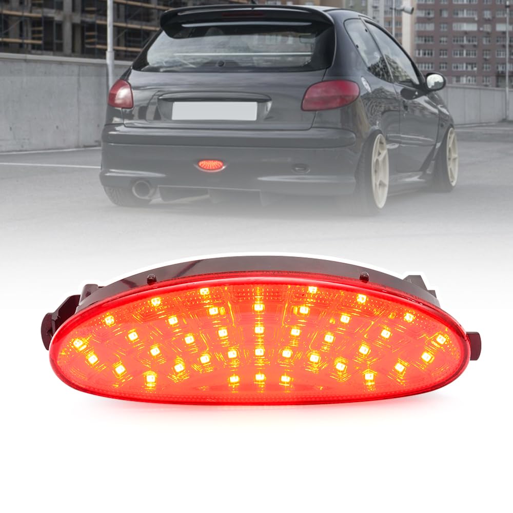 Nslumo Rote Linse rote LED-Heckstoßstange LED-Nebelscheinwerfer für Peugeot 206 206 CC 206 SW 206 GTI,Rücklicht LED-Stopp-Bremslicht OEM-Nr. 6351K5 Nslumo Rote Linse rote LED-Heckstoßstange LED-Nebelscheinwerfer für Peugeot 206 206 CC 206 SW 206 GTI,Rücklicht LED-Stopp-Bremslicht OEM-Nr. 6351K5 von NSLUMO