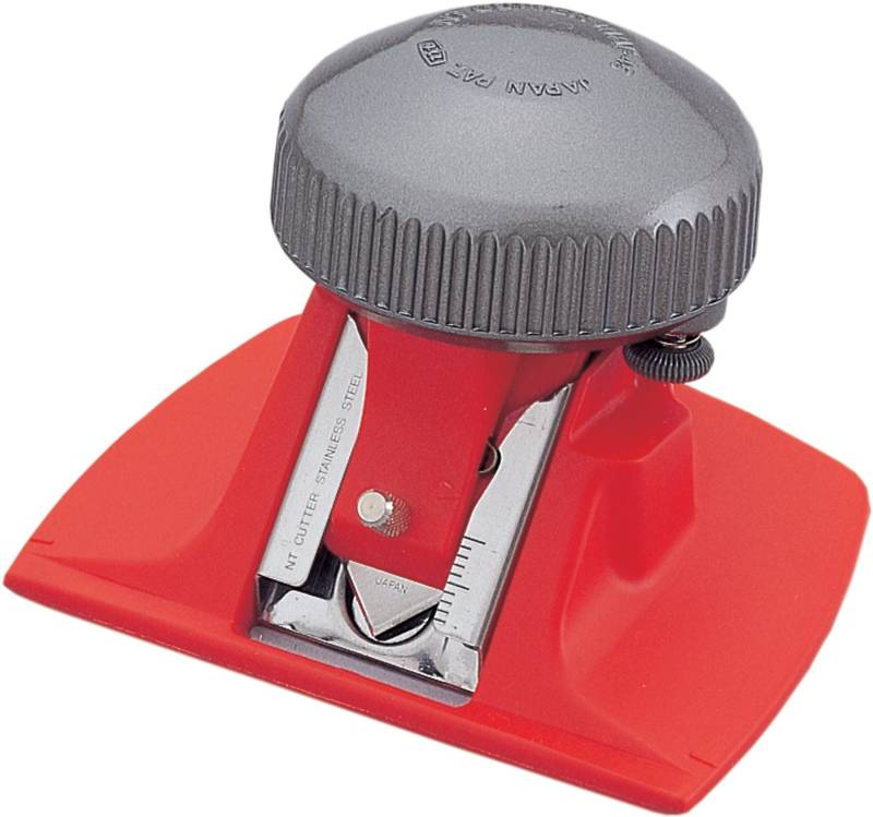NT Professioneller Mattenschneider, 45 Grad Schrägmatten-Brettschneider, 1 Cutter (MAT-45P), Aluminium-Druckguss-Griff, rot/grau von Nt Cutter
