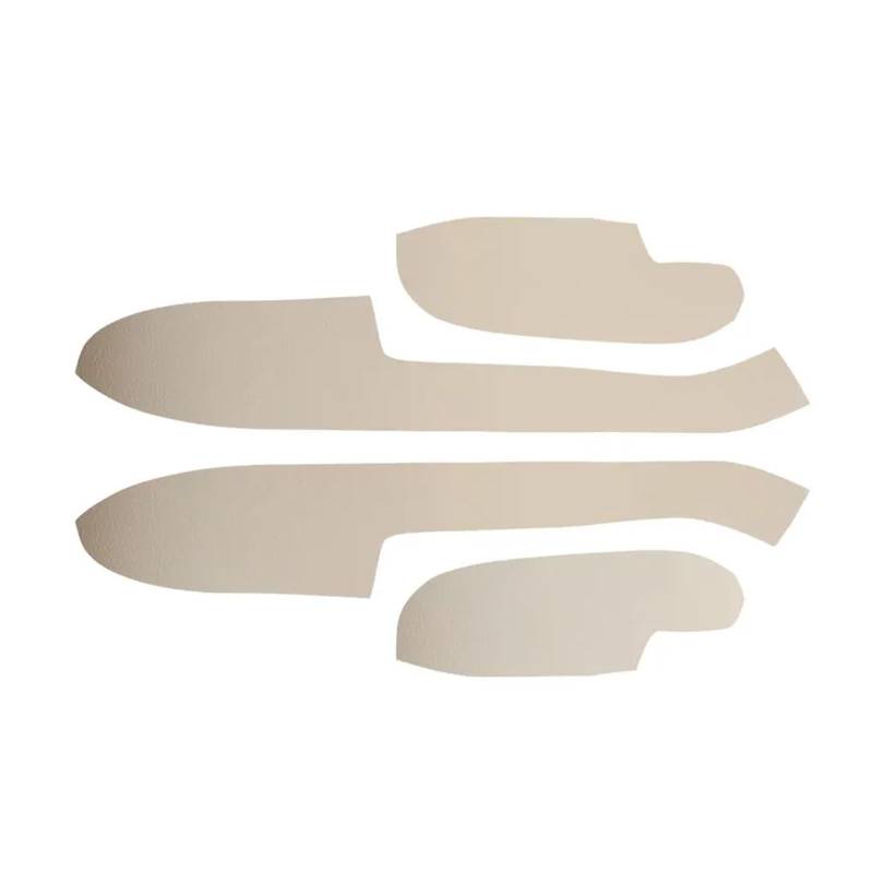 NTBLKCFR Shuogoufeng Store 4-teilige Türverkleidungsabdeckung aus Mikrofaserleder, kompatibel mit Focus 2005–2008, Innentür-Armlehnenverkleidung for das Auto(Door armrest Beige) von NTBLKCFR