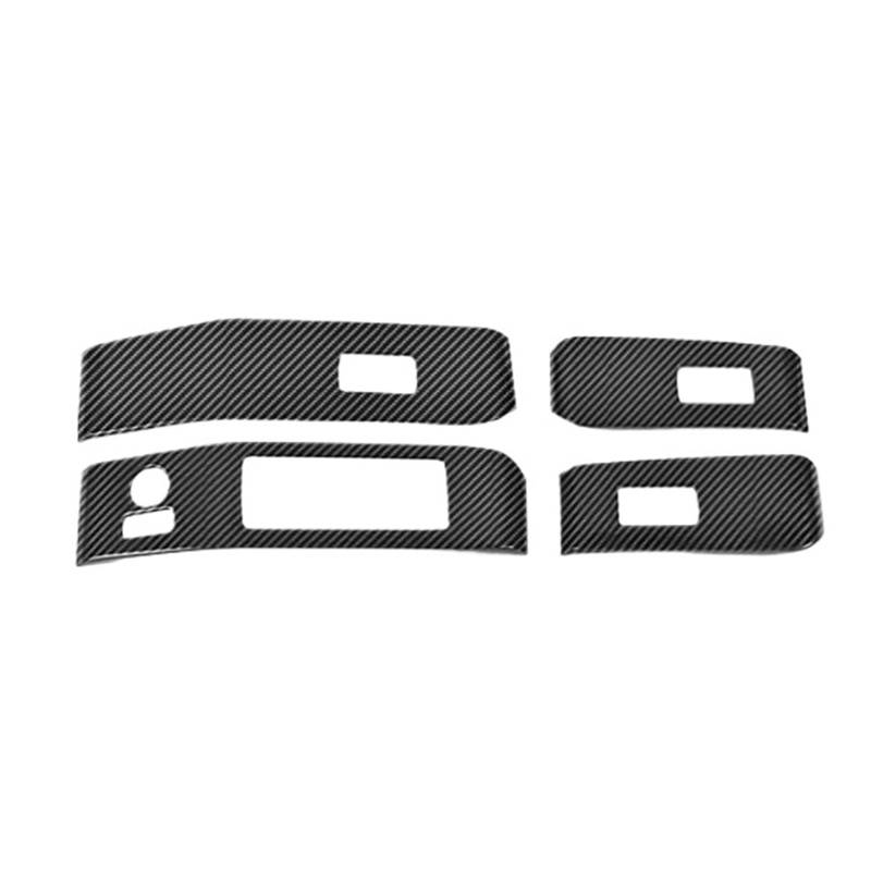 NTBLKCFR Shuogoufeng Store Autozubehör Kompatibel mit Highlander XU70 2020-2023 Türarmlehnenverkleidung Fensterschalter Liftknopfabdeckung Zieraufkleber(Carbon Fiber) von NTBLKCFR