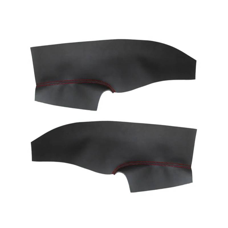 NTBLKCFR Shuogoufeng Store Weiche Mikrofaser-Leder-Türverkleidung, kompatibel mit Focus 2014–2018, Auto-Innentürverkleidung, Armlehnenverkleidung(Front Black-red) von NTBLKCFR