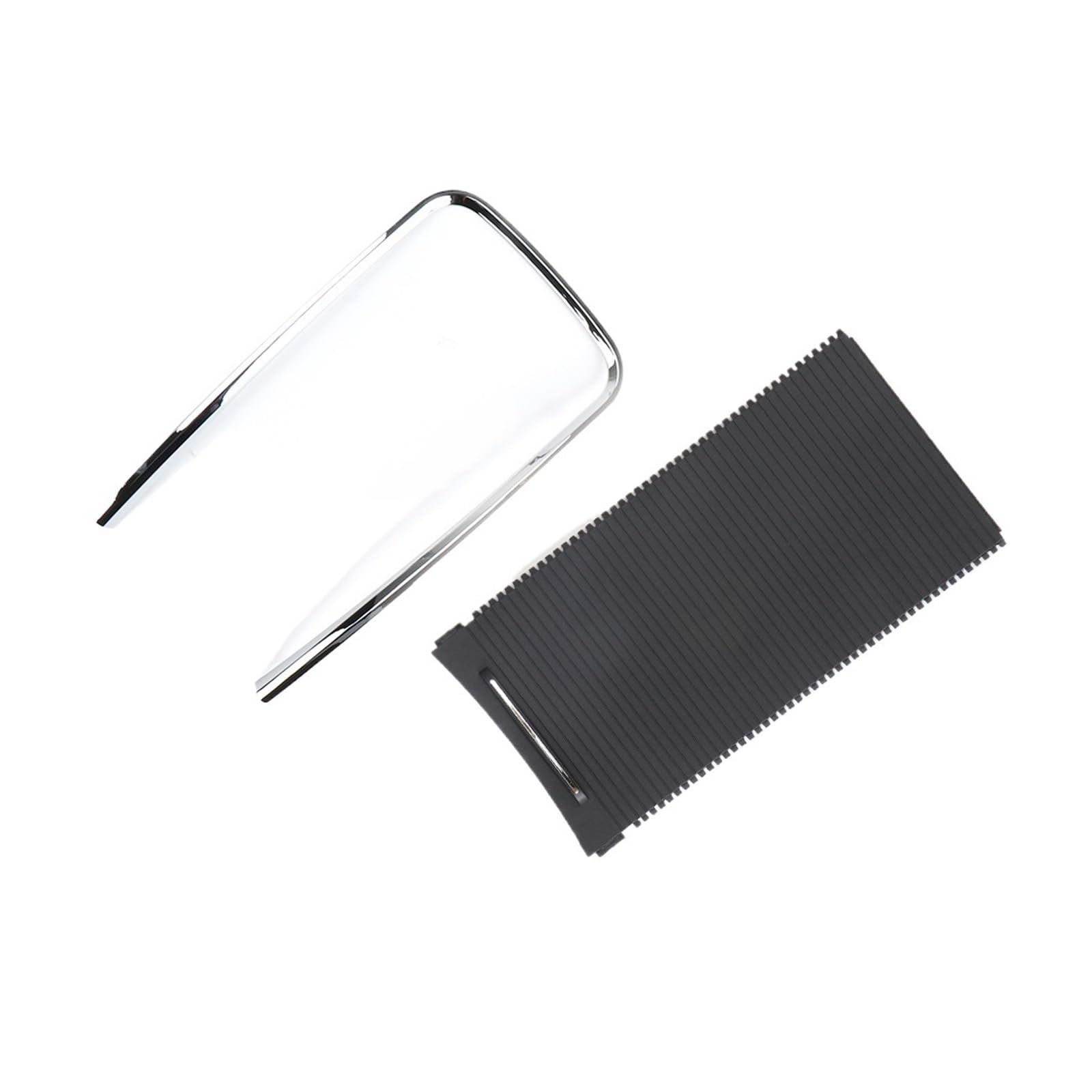 Shuogoufeng Store Kompatibel mit Lacrosse Car Center Console Getränkehalter Rolloabdeckung Armlehnenbox Aufbewahrungsbox Streifenbeschichtung Zierring 2009-2013(Set Black Sliver) von NTBLKCFR
