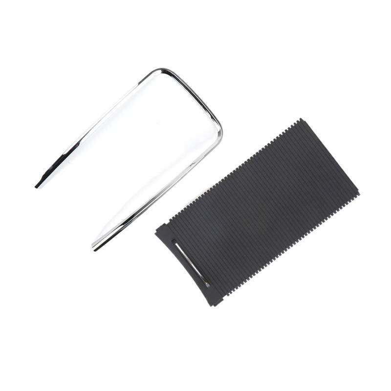 Shuogoufeng Store Kompatibel mit Lacrosse Car Center Console Getränkehalter Rolloabdeckung Armlehnenbox Aufbewahrungsbox Streifenbeschichtung Zierring 2009-2013(Set Black Sliver) von NTBLKCFR