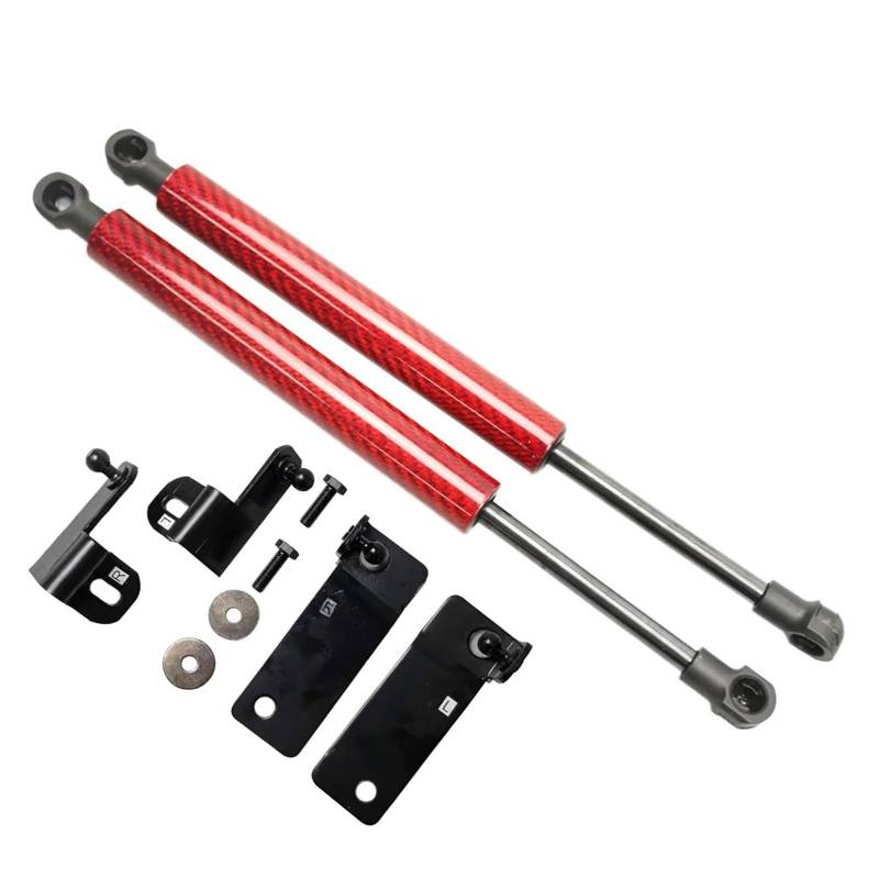 Shuogoufeng Store Kompatibel mit Ma*zda MX-5 MX5 NC 2006-2015. Ändern Sie die Gasdruckfedern der automatischen Motorhaube mit Stoßdämpfer-Hubstützen(Red carbon fiber) von NTBLKCFR