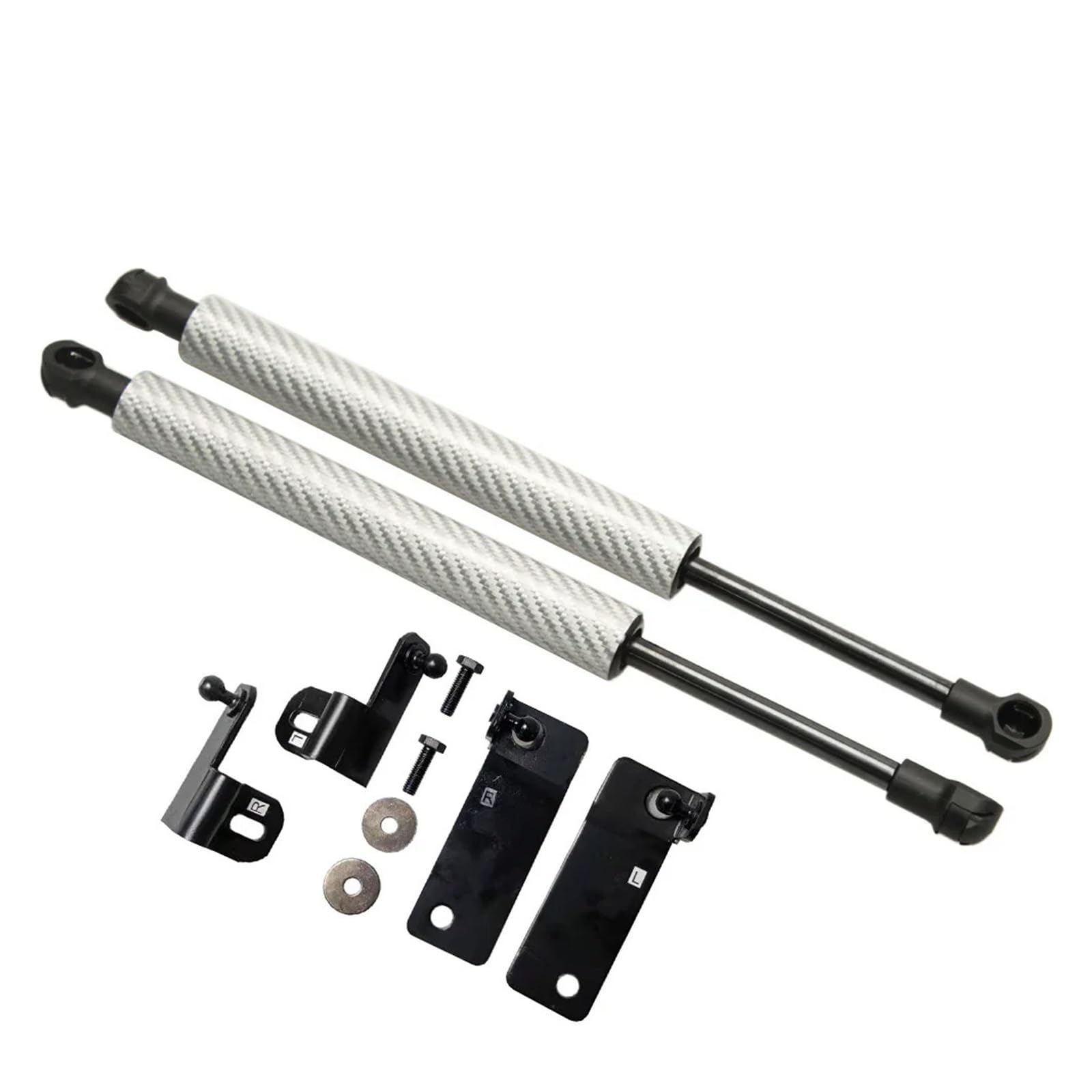 Shuogoufeng Store Kompatibel mit Ma*zda MX-5 MX5 NC 2006-2015. Ändern Sie die Gasdruckfedern der automatischen Motorhaube mit Stoßdämpfer-Hubstützen(Silver carbon fiber) von NTBLKCFR