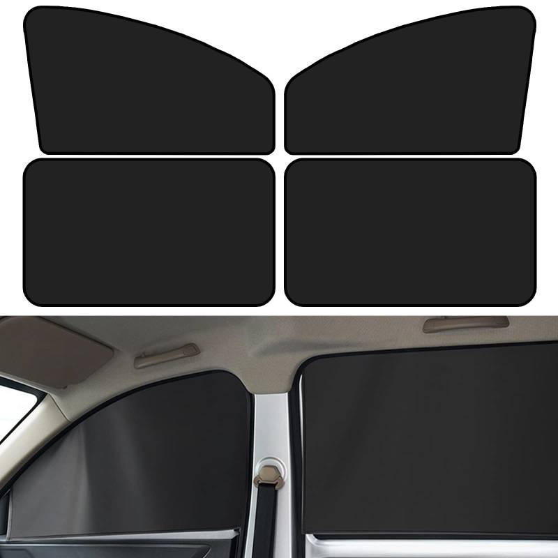 Auto-Seitenfenster-Sonnenschutz, Autofenster-Schatten mit Magneten, Autofenster-Schatten für Baby, Starke Lichtblockierung & UV-Schutz, Autofensterabdeckungen Autozubehör (doppelseitig schwarz) von NTNEV