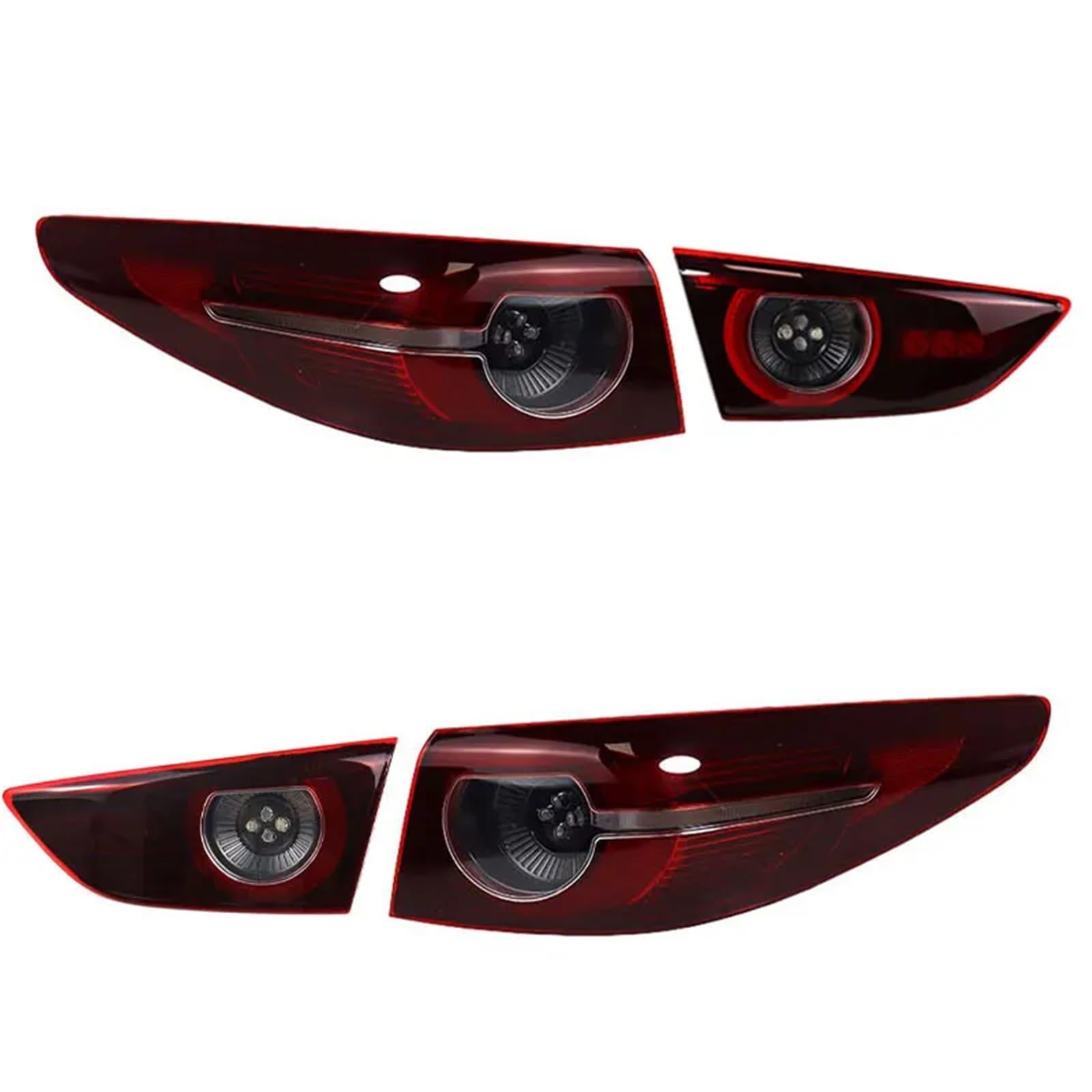 Kompatibel mit Mazda 3 Limousine 2019 2020 2021 Auto Links Rechts LED Rücklicht Warnbremse Stopplicht Blinker Lampe Zubehör(1 Set) von NTOLAMPIX