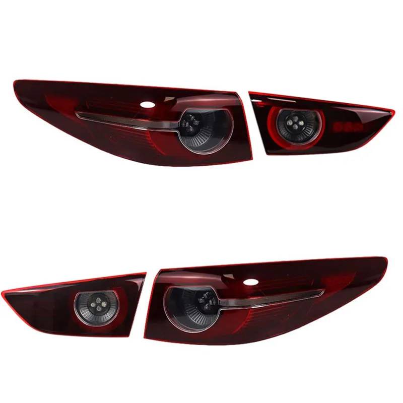 Kompatibel mit Mazda 3 Limousine 2019 2020 2021 Auto Links Rechts LED Rücklicht Warnbremse Stopplicht Blinker Lampe Zubehör(1 Set) von NTOLAMPIX