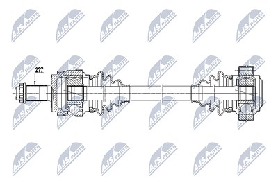 Nty Antriebswelle [Hersteller-Nr. NPW-BM-148] für BMW von NTY