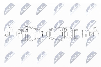 Nty Antriebswelle [Hersteller-Nr. NPW-RE-058] für Renault von NTY