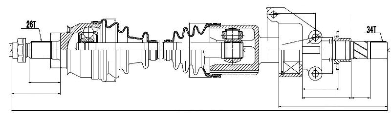 Antriebswelle Vorderachse NTY NPW-BM-021 Antriebswelle Vorderachse NTY NPW-BM-021 von NTY