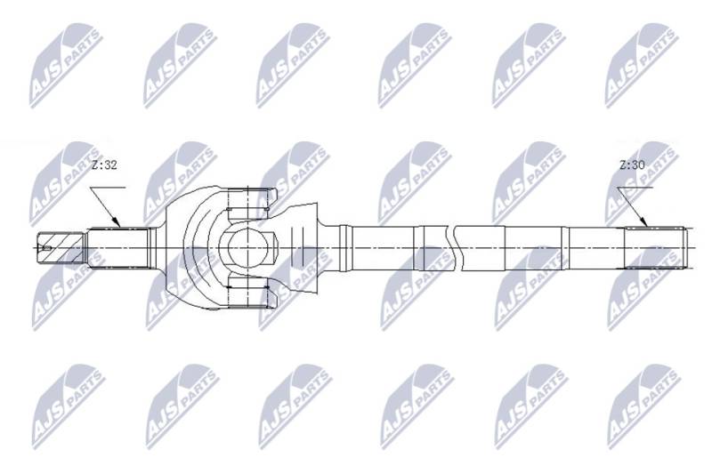 Antriebswelle Vorderachse NTY NPW-CH-124 von NTY