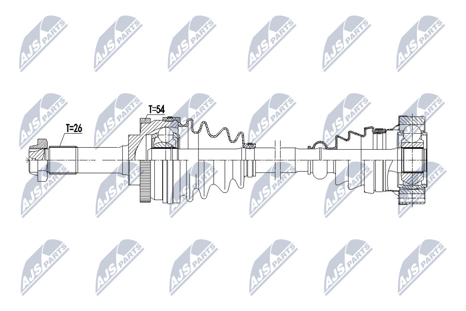 Antriebswelle Vorderachse NTY NPW-ME-100 Antriebswelle Vorderachse NTY NPW-ME-100 von NTY