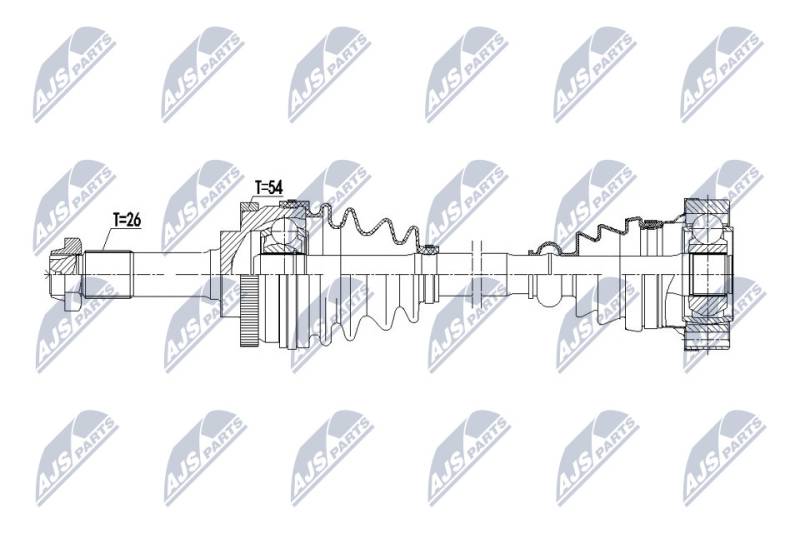 Antriebswelle Vorderachse NTY NPW-ME-100 von NTY