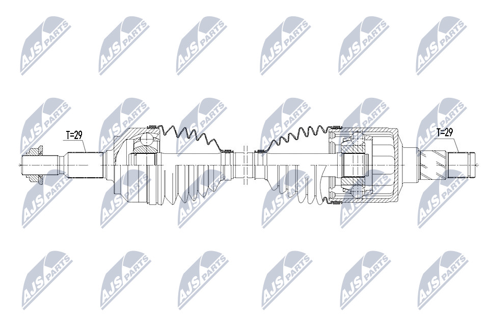 Antriebswelle Vorderachse links NTY NPW-CH-068 Antriebswelle Vorderachse links NTY NPW-CH-068 von NTY