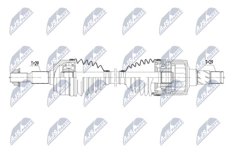 Antriebswelle Vorderachse links NTY NPW-CH-068 von NTY