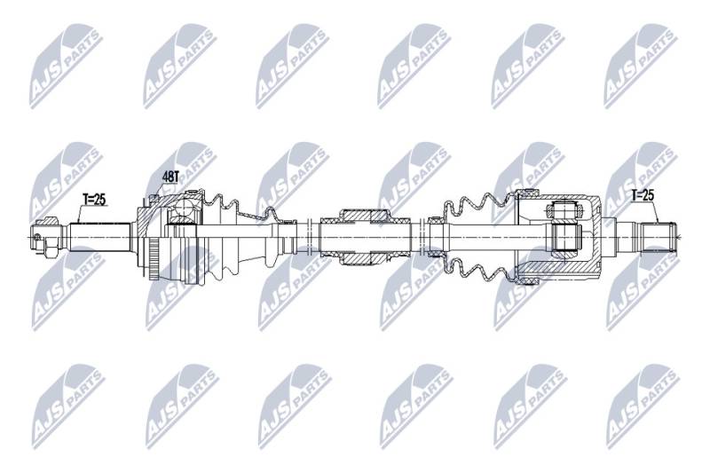Antriebswelle Vorderachse rechts NTY NPW-HY-523 von NTY