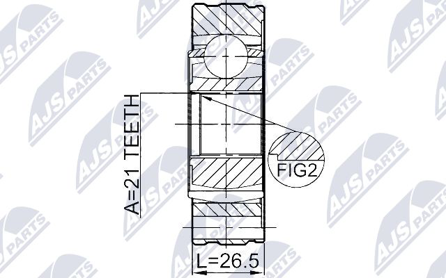 Gelenk, Längswelle NTY NPW-SU-011 Gelenk, Längswelle NTY NPW-SU-011 von NTY