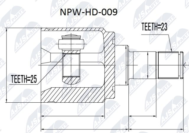 Gelenksatz, Antriebswelle Hinterachse NTY NPW-HD-009 Gelenksatz, Antriebswelle Hinterachse NTY NPW-HD-009 von NTY