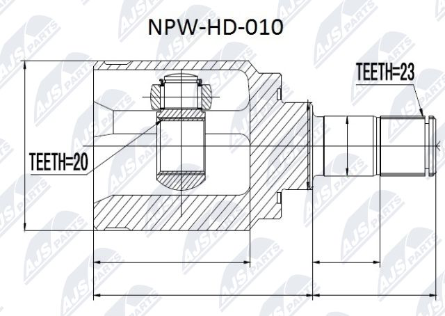 Gelenksatz, Antriebswelle Hinterachse NTY NPW-HD-010 Gelenksatz, Antriebswelle Hinterachse NTY NPW-HD-010 von NTY