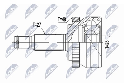 Nty Gelenksatz, Antriebswelle [Hersteller-Nr. NPZ-HY-517] für Hyundai, Kia von NTY