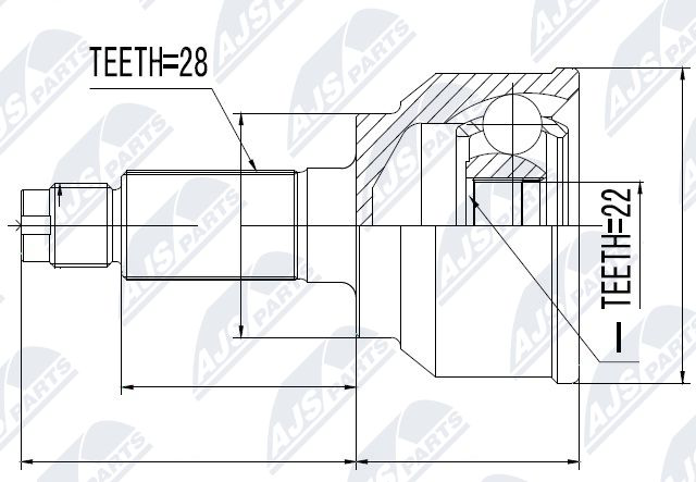 Gelenksatz, Antriebswelle Vorderachse NTY NPZ-MZ-045 Gelenksatz, Antriebswelle Vorderachse NTY NPZ-MZ-045 von NTY