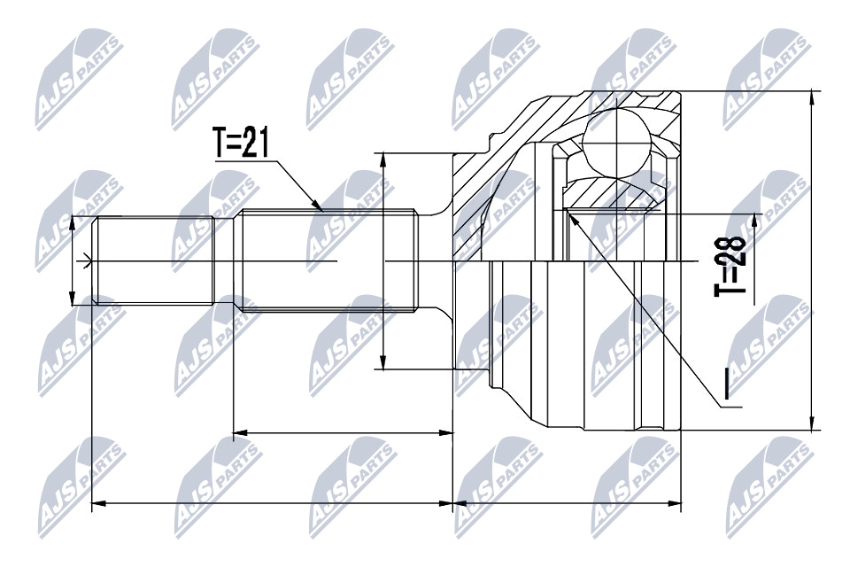 Gelenksatz, Antriebswelle Vorderachse NTY NPZ-RE-054 Gelenksatz, Antriebswelle Vorderachse NTY NPZ-RE-054 von NTY