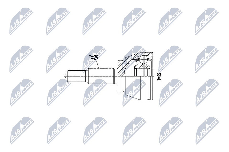Gelenksatz, Antriebswelle Vorderachse NTY NPZ-RE-057 Gelenksatz, Antriebswelle Vorderachse NTY NPZ-RE-057 von NTY
