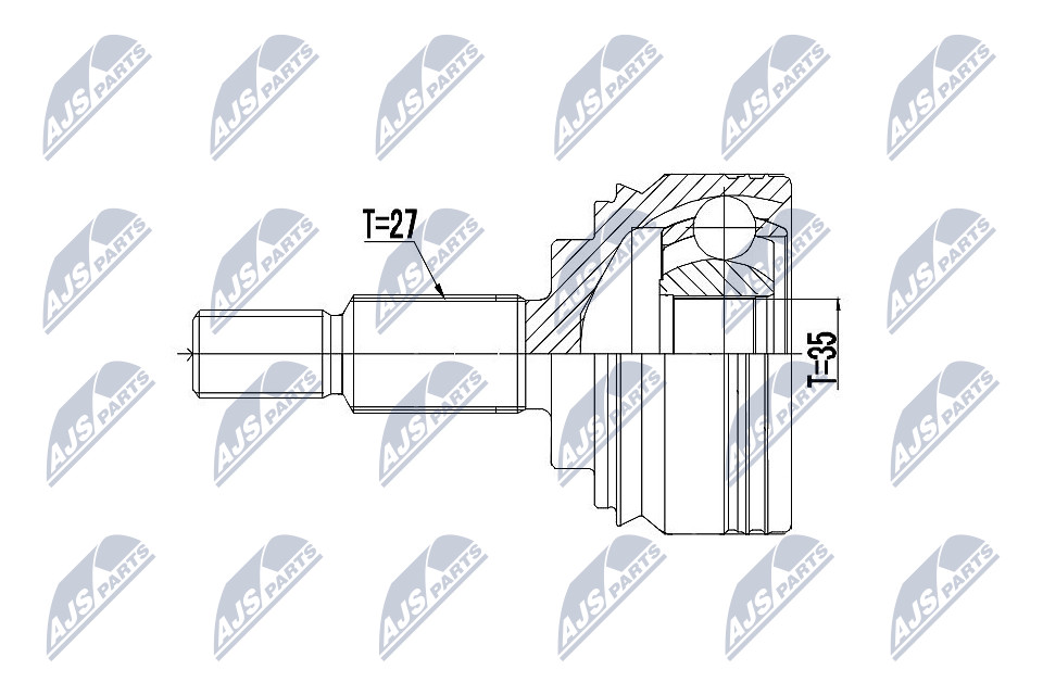 Gelenksatz, Antriebswelle Vorderachse NTY NPZ-RE-058 Gelenksatz, Antriebswelle Vorderachse NTY NPZ-RE-058 von NTY