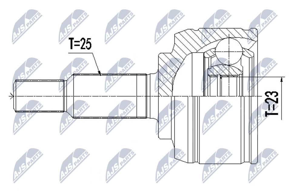 Gelenksatz, Antriebswelle Vorderachse NTY NPZ-RE-062 Gelenksatz, Antriebswelle Vorderachse NTY NPZ-RE-062 von NTY