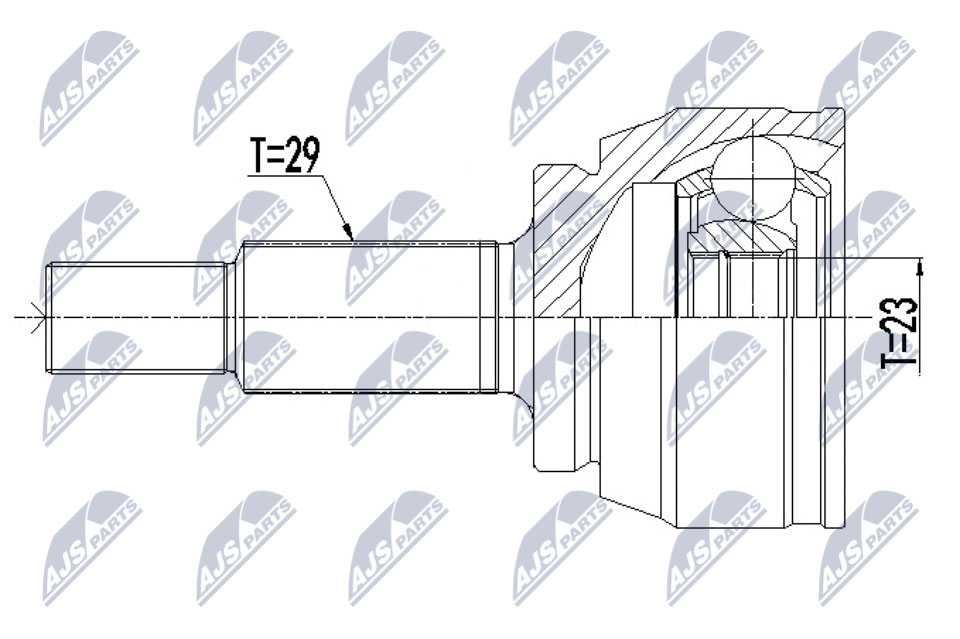 Gelenksatz, Antriebswelle Vorderachse NTY NPZ-RE-063 Gelenksatz, Antriebswelle Vorderachse NTY NPZ-RE-063 von NTY