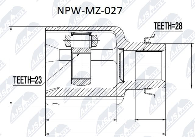 Gelenksatz, Antriebswelle getriebeseitig NTY NPW-MZ-027 Gelenksatz, Antriebswelle getriebeseitig NTY NPW-MZ-027 von NTY