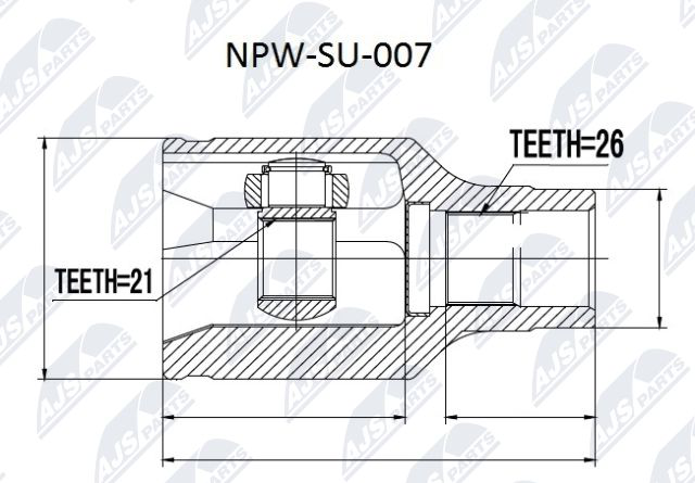 Gelenksatz, Antriebswelle getriebeseitig NTY NPW-SU-007 Gelenksatz, Antriebswelle getriebeseitig NTY NPW-SU-007 von NTY