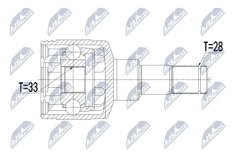Gelenksatz, Antriebswelle getriebeseitig NTY NPW-SU-018 Gelenksatz, Antriebswelle getriebeseitig NTY NPW-SU-018 von NTY