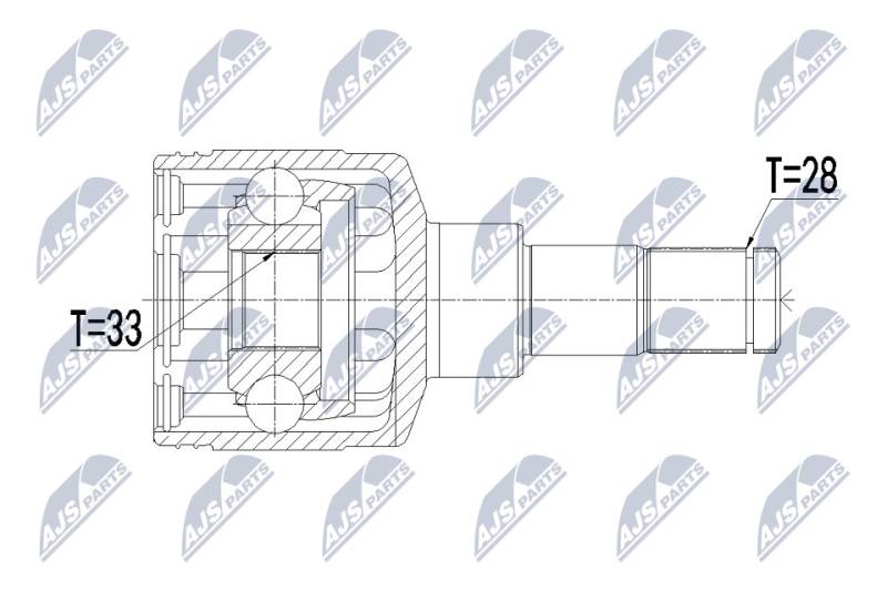 Gelenksatz, Antriebswelle getriebeseitig NTY NPW-SU-018 von NTY