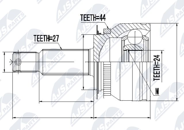 Gelenksatz, Antriebswelle radseitig NTY NPZ-KA-305 Gelenksatz, Antriebswelle radseitig NTY NPZ-KA-305 von NTY