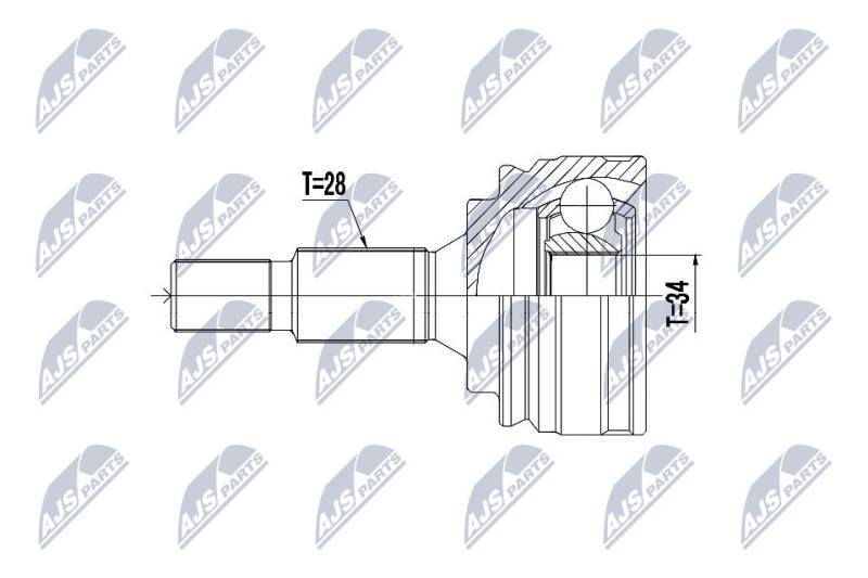 Gelenksatz, Antriebswelle radseitig NTY NPZ-PE-031 von NTY